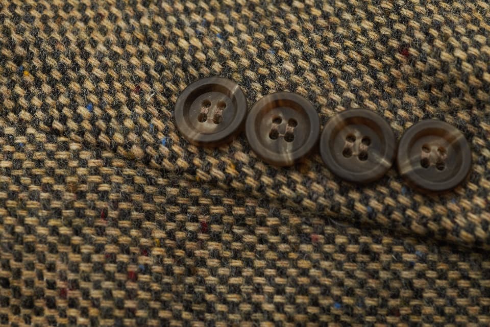 Veste en tweed à chevrons
